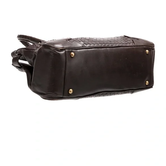 Bottega Veneta Dark Brown Woven Shoulder Bag - Picture 4 of 5
